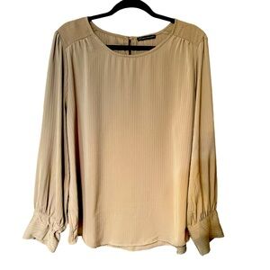 Adrianna Papell long sleeve cream blouse